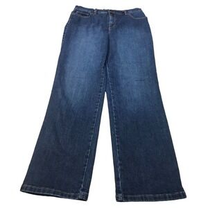 Gloria Vanderbilt Amanda blue jeans denim women Size 12 high rise‎ straight leg